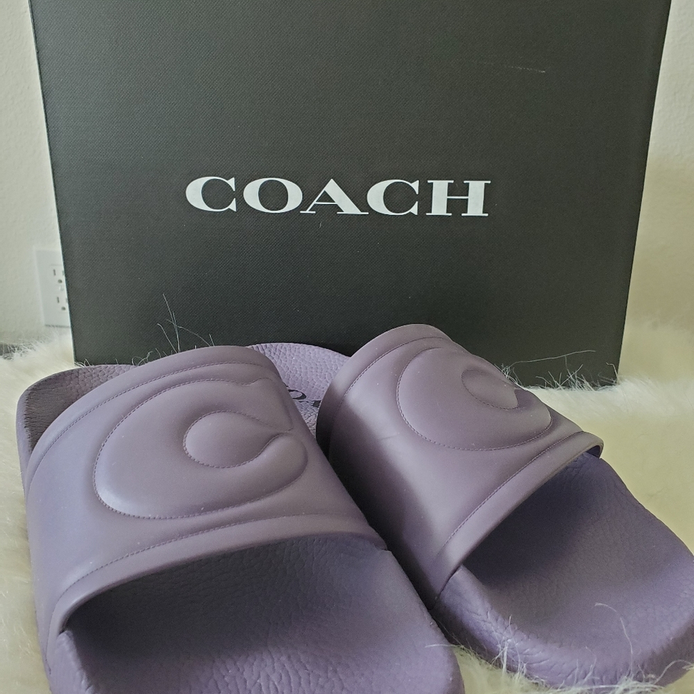 NWB Coach Slides slippers sandals 9 - Picture 5 of 5